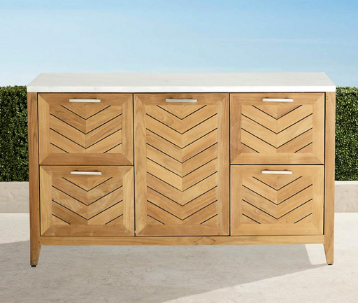 Westport Sideboard Teak Outdoor Kitchen Outdoor kitchens FrontGate