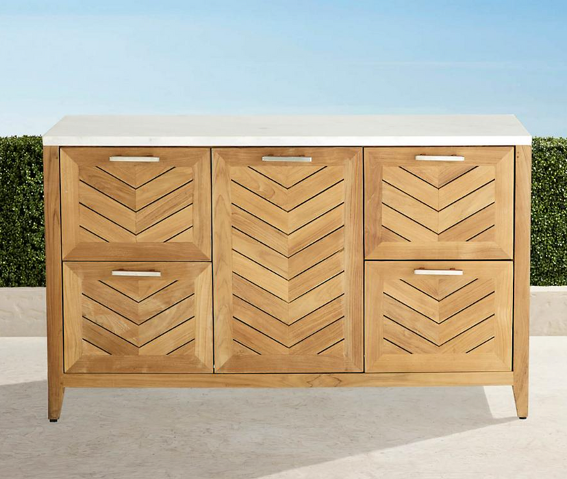 Westport Sideboard Teak Outdoor Kitchen Outdoor kitchens FrontGate