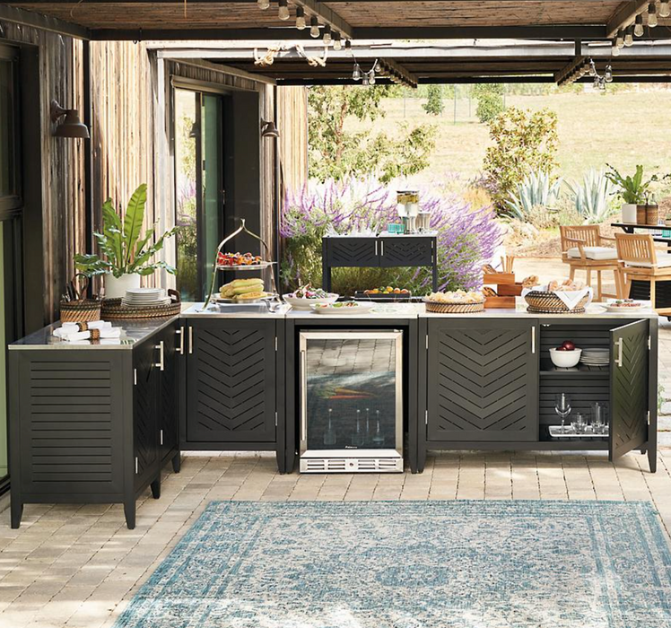 Westport Aluminum 90 Degree Corner Cabinet Outdoor kitchens FrontGate
