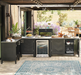 Westport Aluminum Sideboard & Hutch Outdoor kitchens FrontGate   