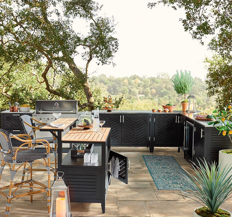 Westport Aluminum Cabinet with Open Shelf Outdoor kitchens FrontGate