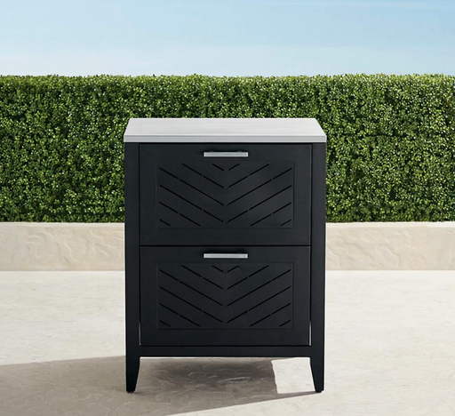 Westport Aluminum Cabinet with Two Drawers Outdoor kitchens FrontGate   