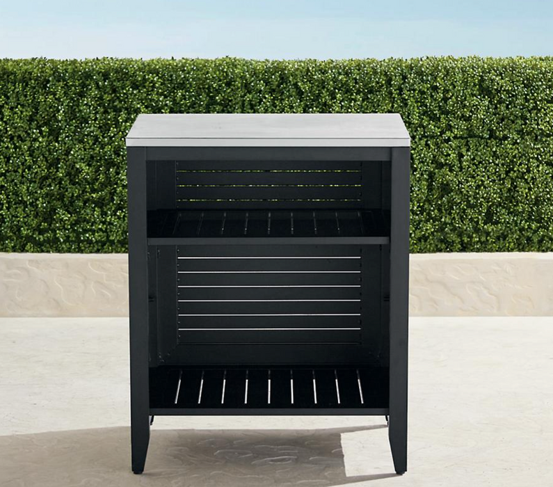 Westport Aluminum Cabinet with Open Shelf Outdoor kitchens FrontGate
