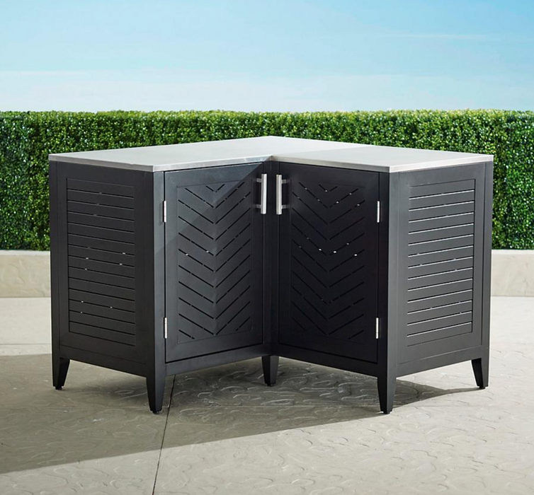 Westport Aluminum 90 Degree Corner Cabinet Outdoor kitchens FrontGate