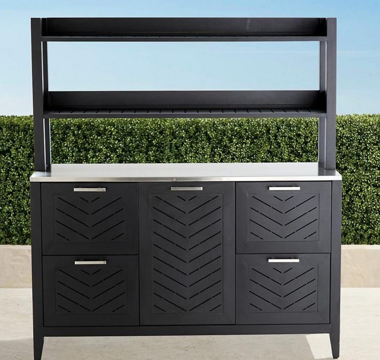 Westport Aluminum Sideboard & Hutch Outdoor kitchens FrontGate