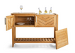 Westport Console with Beverage Tub in Teak Outdoor kitchens FrontGate   