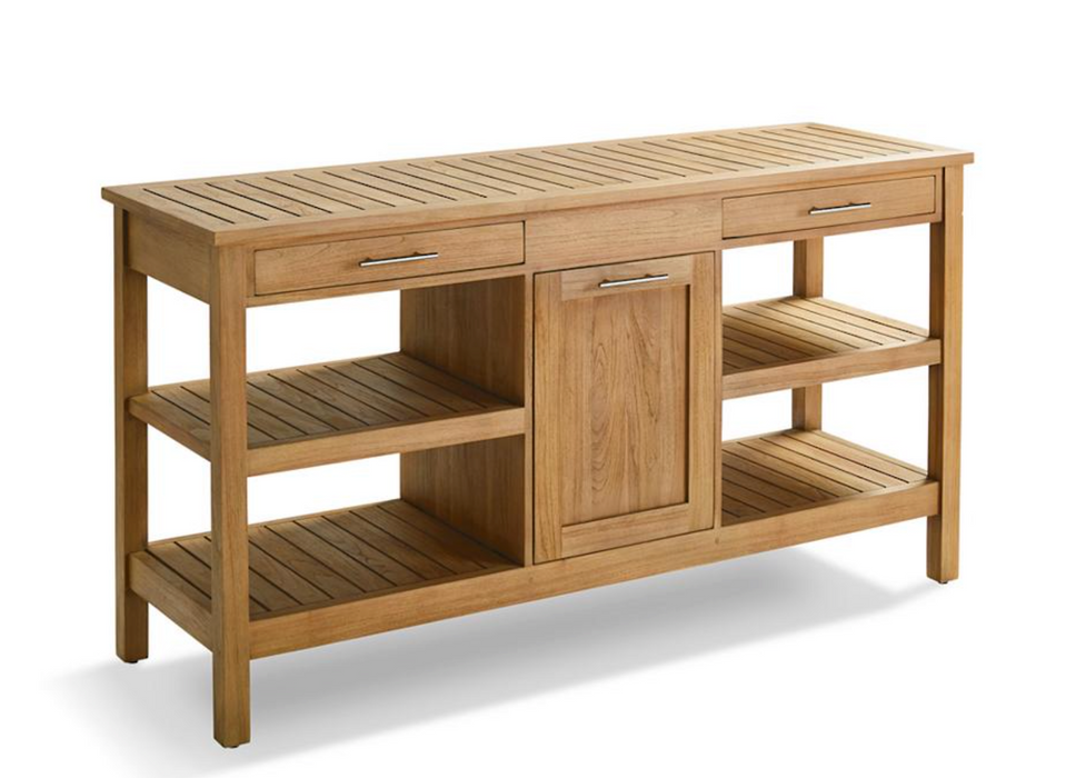 Frances Teak Buffet Outdoor kitchens FrontGate Natural