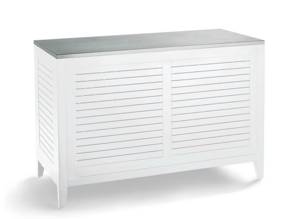 Westport Outdoor Kitchen Aluminum Cabinet with Two Doors in Matte White Outdoor kitchens FrontGate