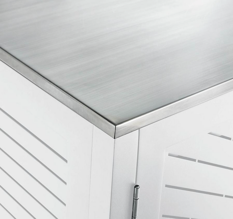 Westport Console with Beverage Tub in Matte White Outdoor kitchens FrontGate