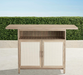 Isola Bar in Weathered Teak Outdoor kitchens FrontGate   
