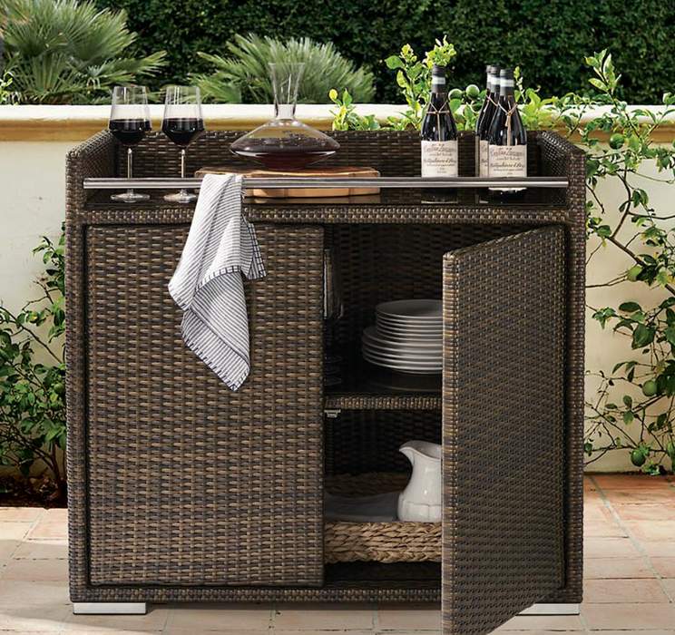 Ultimate Serving Cabinet Outdoor kitchens FrontGate