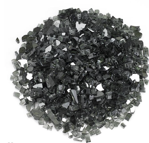 Decorative Fireglass 1/4-inch fire pit FrontGate Black Reflective