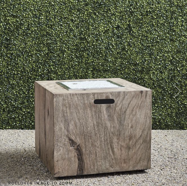 Bryndle Root Square Fire Table fire pit FrontGate Brown