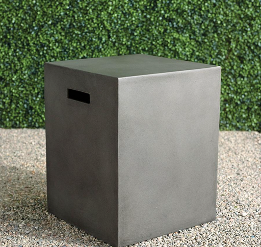 Mesa Fire Tank Cover in Gray fire pit FrontGate