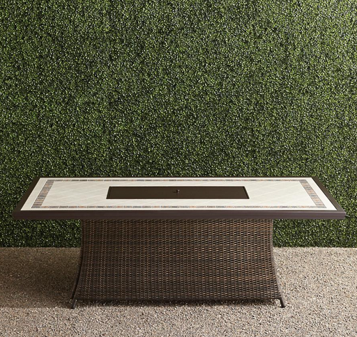 Palermo Dining Fire Table fire pit FrontGate Palermo Dining Fire Table