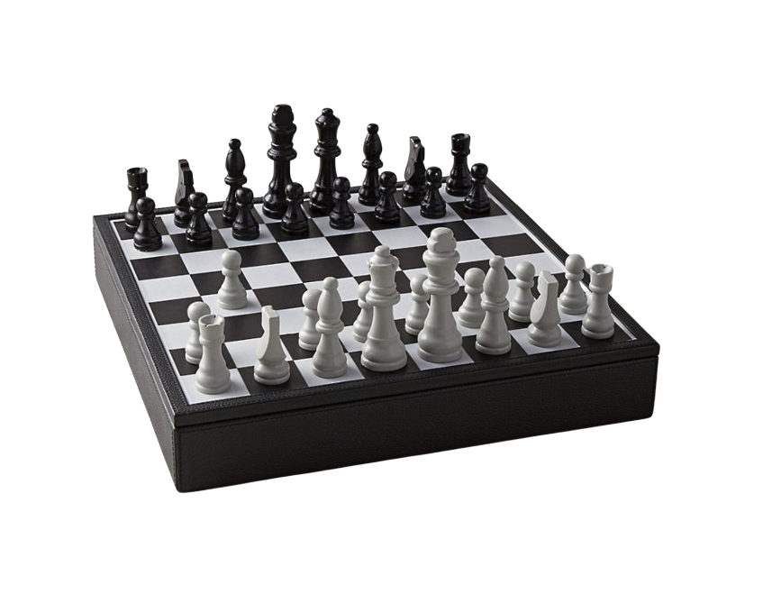Leather Box Chess Set Outdoor Games FrontGate