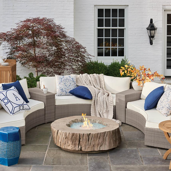 Pasadena II 5-pc. Modular Sofa Set in Dove Finish outdoor seating Frontgate