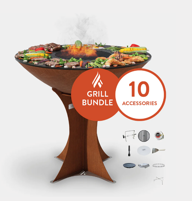 The Arteflame Classic 40" Tall Euro Base Chef Max Bundle + 10 accessories