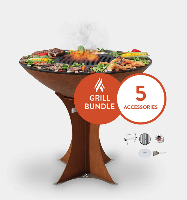 The Arteflame Classic 40" Tall Euro Base Chef Max Bundle + 5 accessories