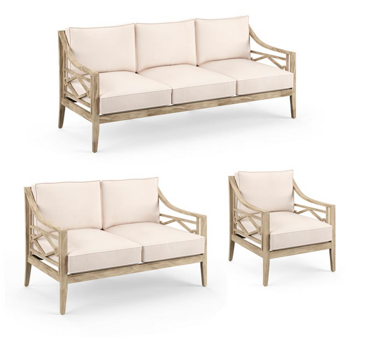 Surrey Hill 3-pc. Sofa Set in Weathered Teak
