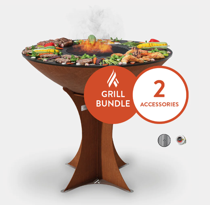 The Arteflame Classic 40" Tall Euro Base Chef Max Bundle + 2 accessories