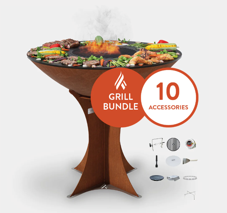 The Arteflame Classic 30" Tall Euro Base Chef Max Bundle + 10 accessories
