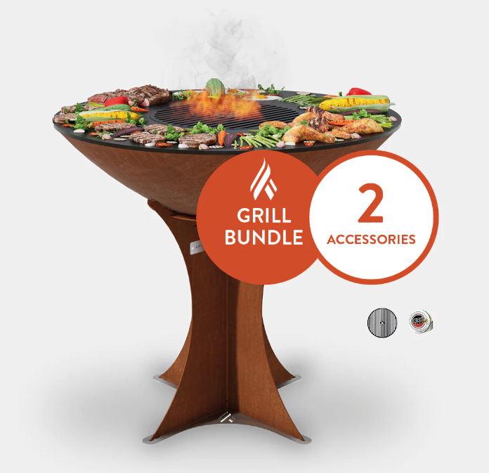 The Arteflame Classic 20" Tall Euro Base Chef Max Bundle + 2 accessories