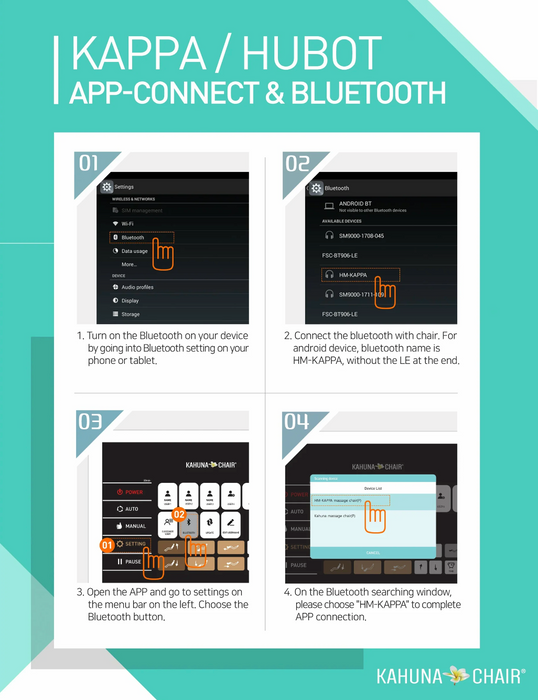 Kahuna HM-Kappa Massage Chair - Purple/White