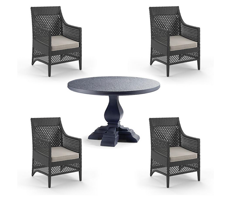 Graham 5-pc. Round Dining Set with 4 Cushions