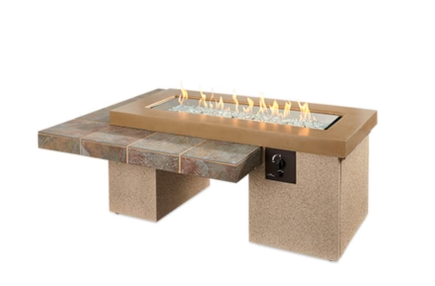 Linear Fire Pit Table Brown Uptown Color