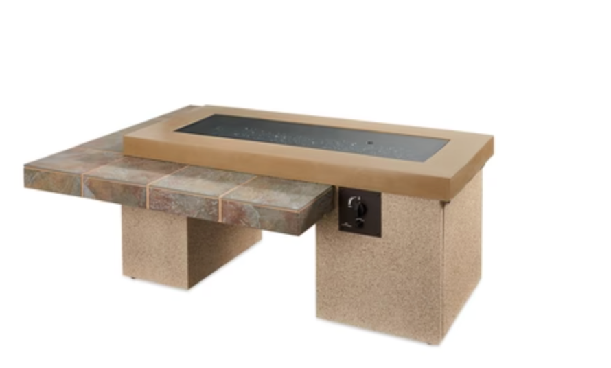 Linear Fire Pit Table Brown Uptown Color