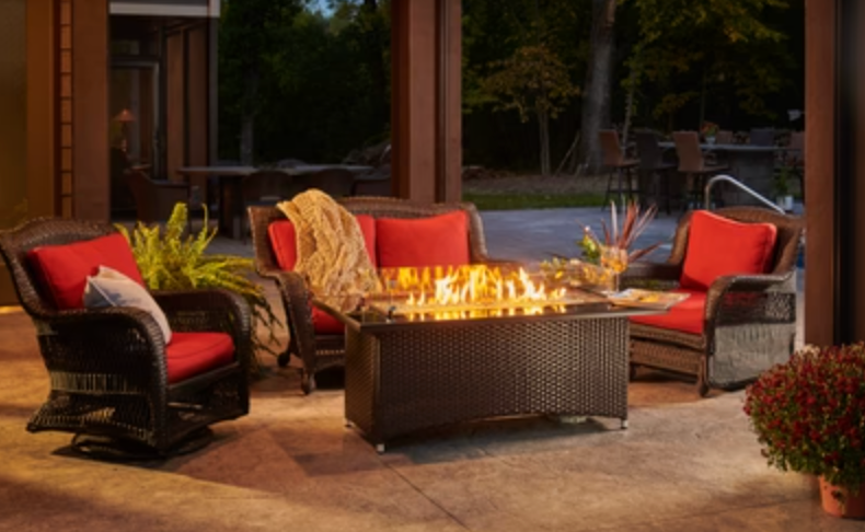Linear Fire Pit Table Balsam Montego