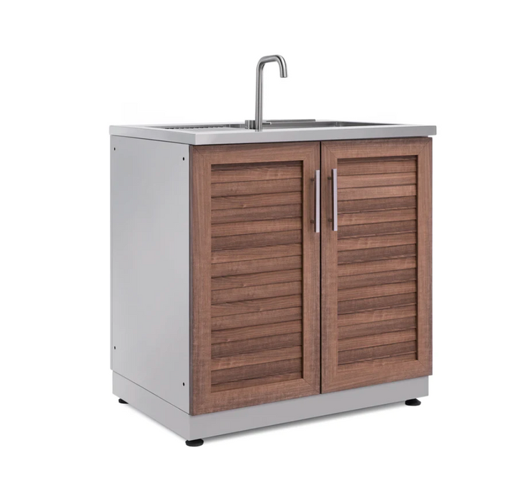 Outdoor Kitchen Stainless Steel Grove 3-Drawer Cabinet