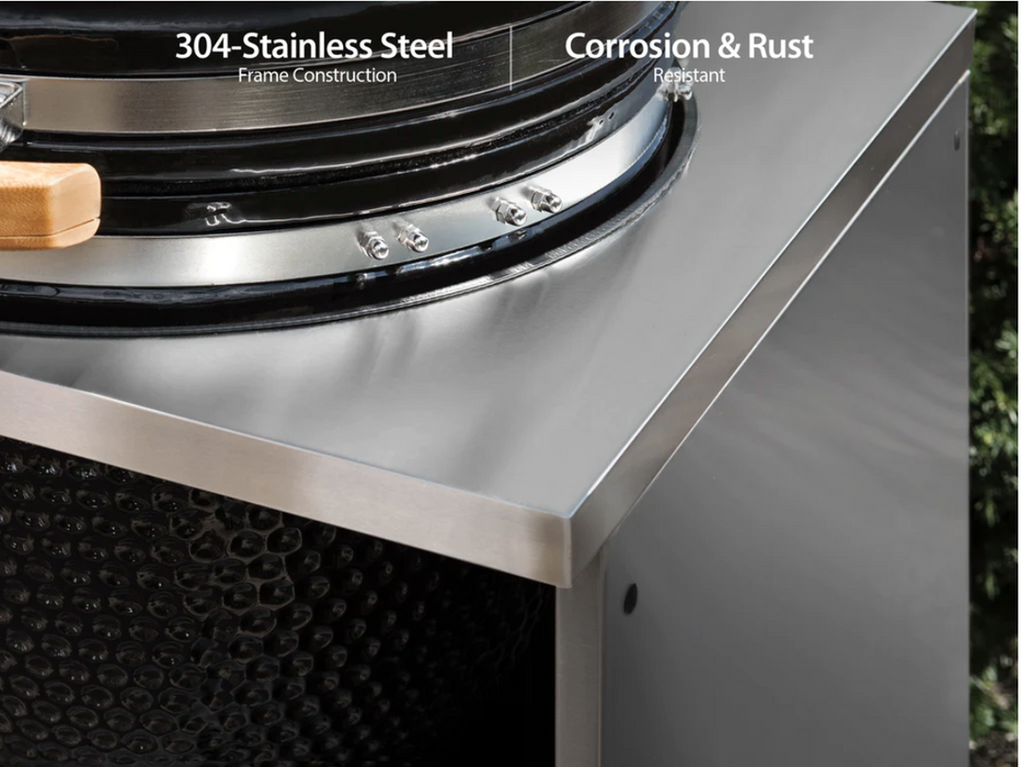 Outdoor Kitchen Stainless Steel Grove Kamado Cabinet