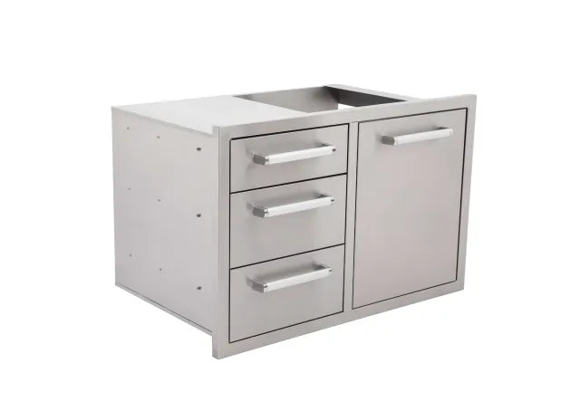 Whistler Triple Drawer & Trash Can Combo