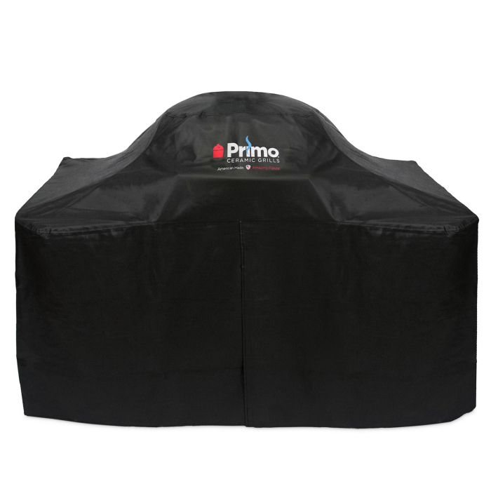 Primo Vinyl Cover for Gas Kamado Grill on Two-Drawer Cart