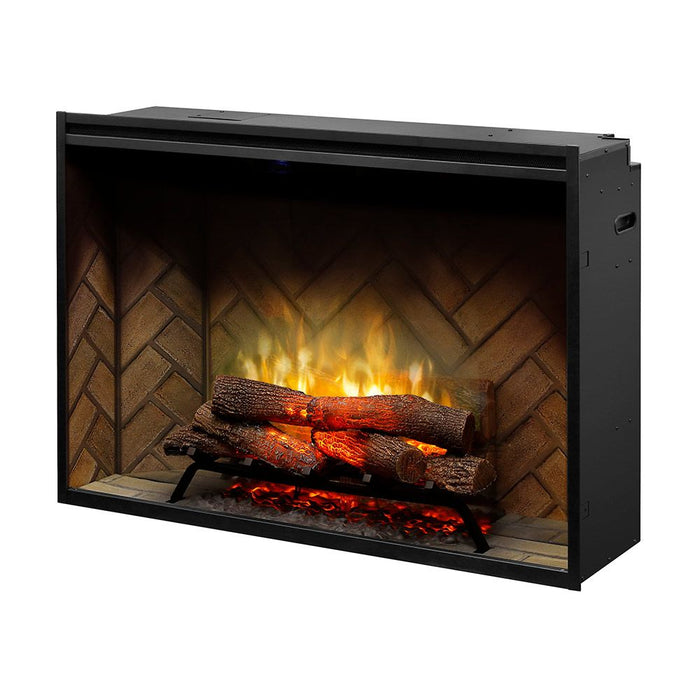 Dimplex RBF42 Revillusion Electric Fireplace with Herringbone Backer, 42-Inches