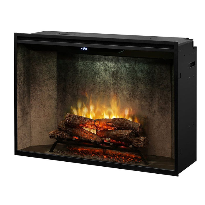 Dimplex Revillusion 42-inch Built-in Firebox with Glass Pane and Plug Kit, Weathered Concrete (RBF42WCG)