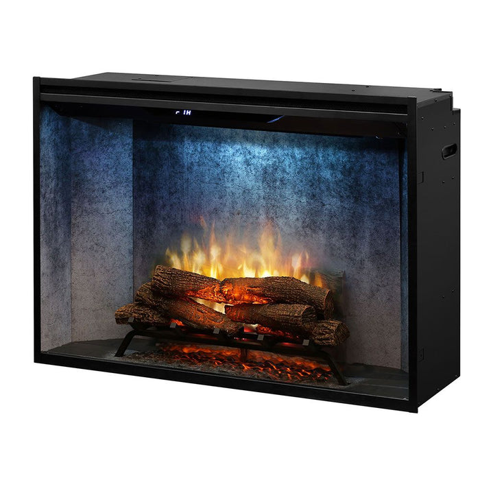 Dimplex Revillusion 42-inch Built-in Firebox with Glass Pane and Plug Kit, Weathered Concrete (RBF42WCG)
