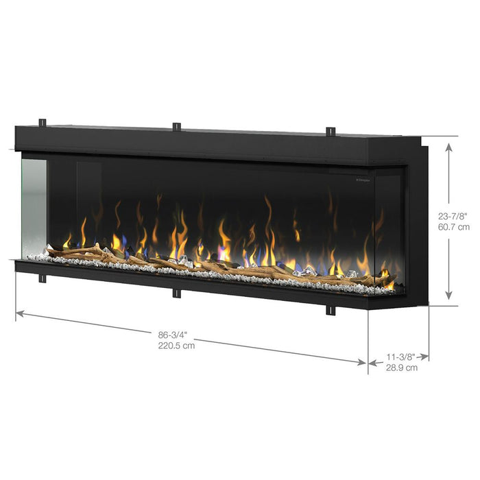 Dimplex XLF8817-XD IgniteXL Bold Deep Built-In Linear Electric Fireplace, 88-Inch