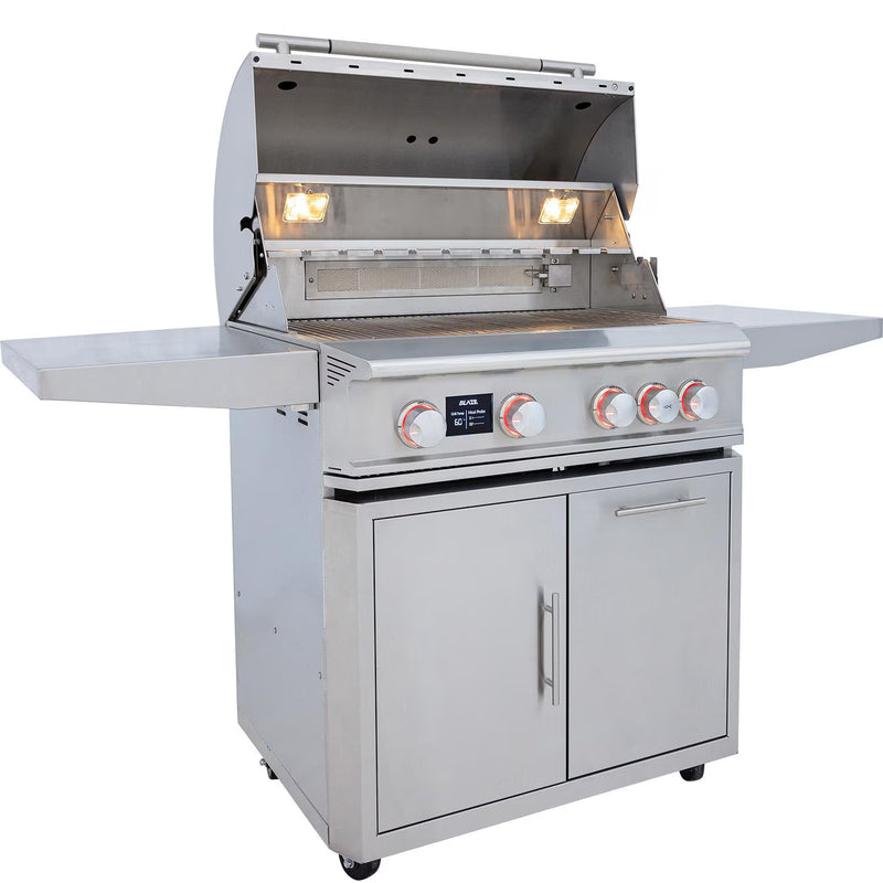 Blaze LTE PRO 32-Inch 4-Burner Gas Grill With Rear Infrared Burner & Rotisserie with Cart