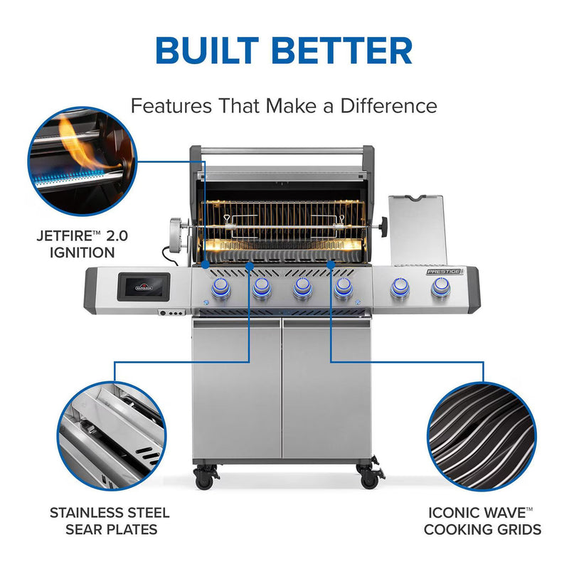 Napoleon Prestige PRO 500 4-Burner Propane Grill w/ Smart Technology - PRO500VXRSIBPSS