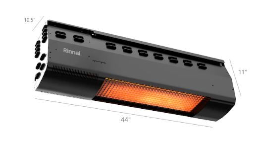Rinnai RSE1S35BP 35000-BTU Black Steel Wall-mount Liquid Propane Patio Heater