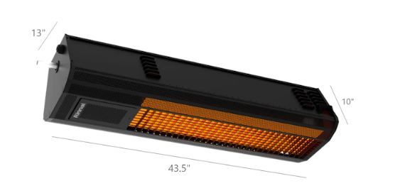 Rinnai RSEP1S35P 35000-BTU Black Steel Wall-mount Liquid Propane Patio Heater
