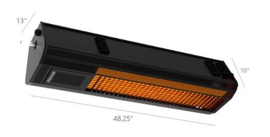 Rinnai RSEP2S50N 50000-BTU Black Steel Wall-mount Natural Gas Patio Heater