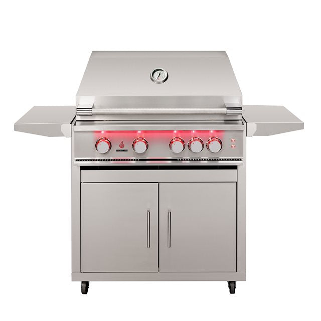 TrueFlame 32-Inch Deluxe Freestanding Grill - Stainless Steel