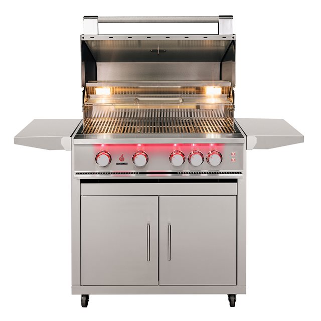 TrueFlame 32-Inch Deluxe Freestanding Grill - Stainless Steel