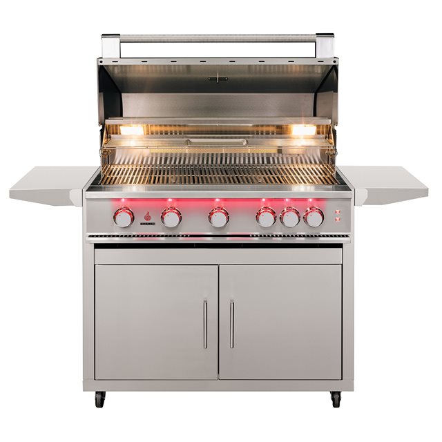 TrueFlame 40-Inch Deluxe Freestanding Grill - Stainless Steel