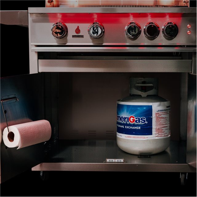 TrueFlame 40-Inch Deluxe Freestanding Grill - Stainless Steel