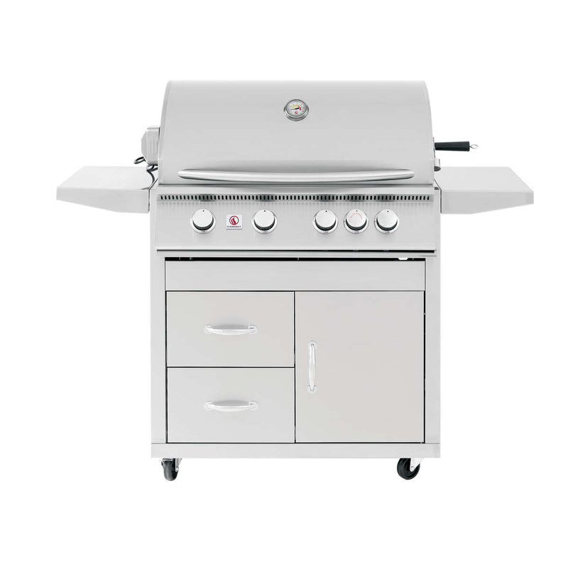 Summerset SIZ32-CART-SIZ32 Sizzler Series Gas Grill On Deluxe Cart, 32-Inch